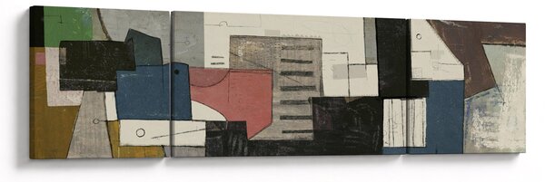 Obraz - Abstrakcja, kubizm (170x50 cm)