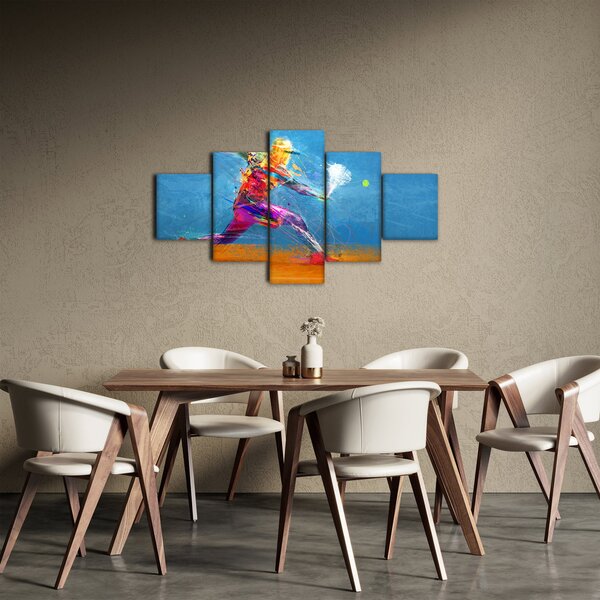 Obraz - Malowany tenisista (125x70 cm)