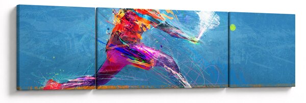 Obraz - Malowany tenisista (170x50 cm)