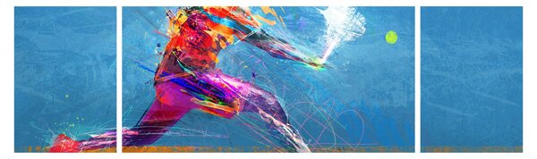 Obraz - Malowany tenisista (170x50 cm)