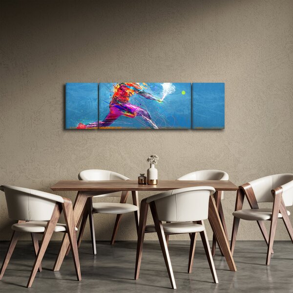 Obraz - Malowany tenisista (170x50 cm)