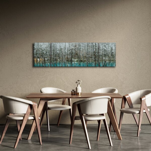 Obraz - Turkusowy staw, Biei, Japonia (170x50 cm)