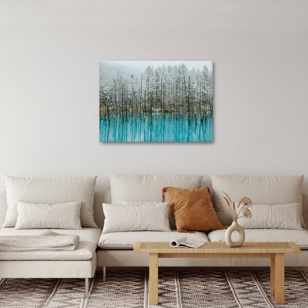 Obraz - Turkusowy staw, Biei, Japonia (70x50 cm)