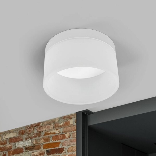 Helestra Lampa sufitowa LED Liv, możliwość ściemniania, biały / opal, salon / jadalnia, metal, nowoczesny