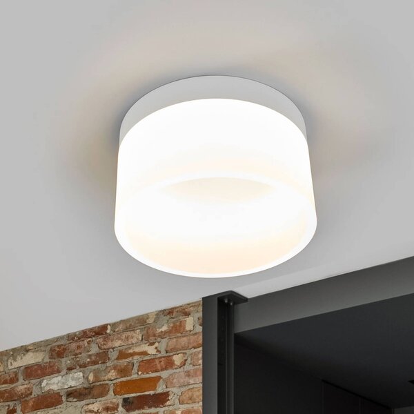 Helestra Lampa sufitowa LED Liv, możliwość ściemniania, biały / opal, salon / jadalnia, metal, nowoczesny