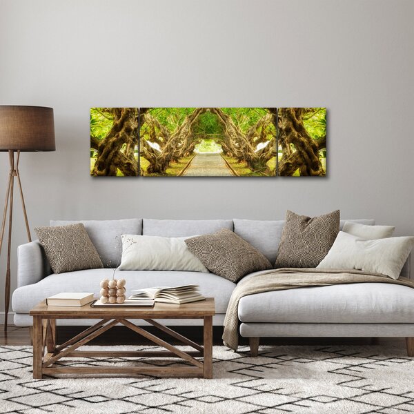 Obraz - Żywy tunel plumerii (170x50 cm)