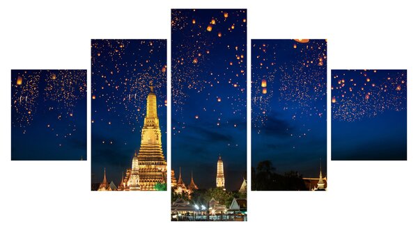 Obraz - Lampiony szczęścia, Bangkok (125x70 cm)