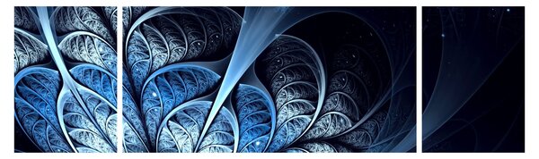 Obraz ciemnoniebieskiego kwiatu (170x50 cm)