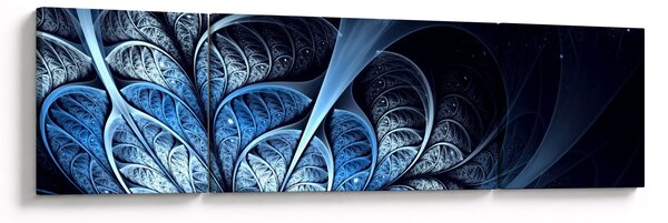 Obraz ciemnoniebieskiego kwiatu (170x50 cm)