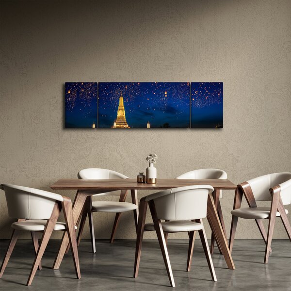 Obraz - Lampiony szczęścia, Bangkok (170x50 cm)