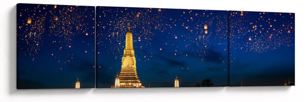 Obraz - Lampiony szczęścia, Bangkok (170x50 cm)