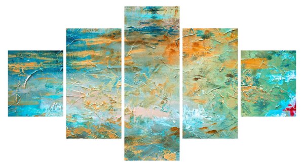 Obraz niebieskiej abstrakcji (125x70 cm)