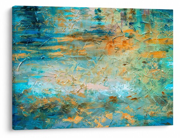 Obraz niebieskiej abstrakcji (70x50 cm)