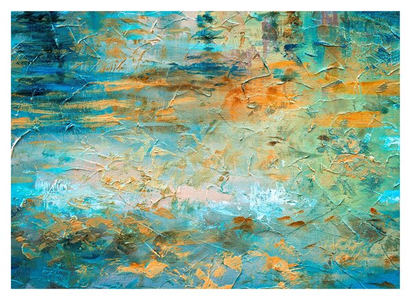 Obraz niebieskiej abstrakcji (70x50 cm)