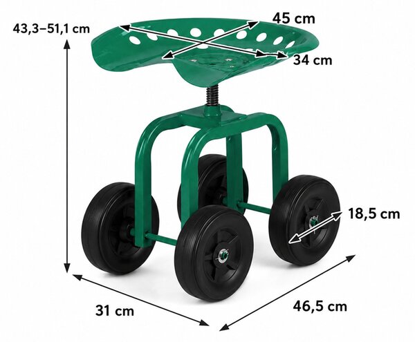 Obrotowy taboret ogrodowy 360° Stołek ogrodowy