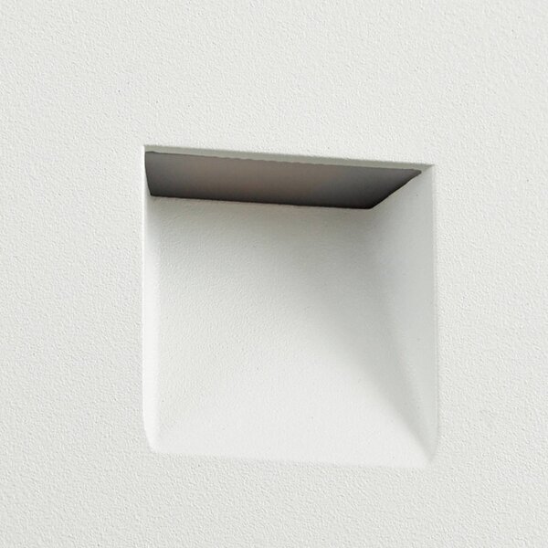 Lindby – oprawa wpuszczana ścienna LED Alune, biała, kątowa, 8 x cm, IP65 Alune, biały / opal, aluminium, nowoczesny