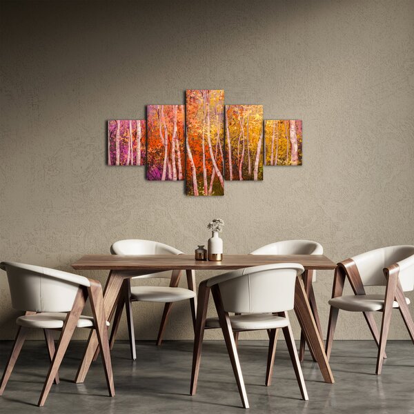 Obraz kolorowego lasu (125x70 cm)
