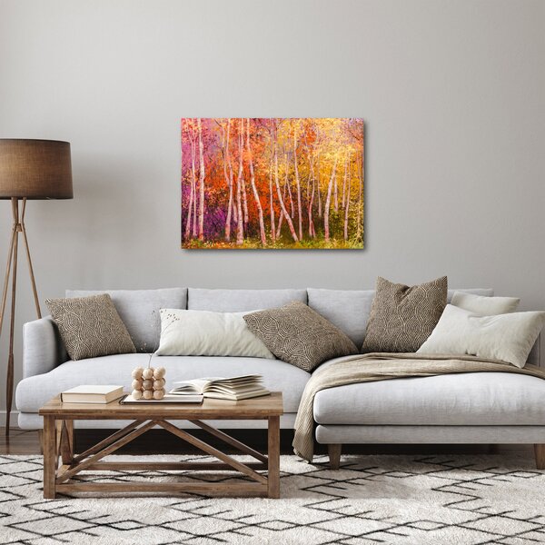 Obraz kolorowego lasu (70x50 cm)