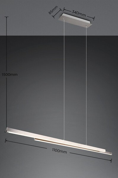 Lampa wisząca LED w kolorze srebra Odio – Reality