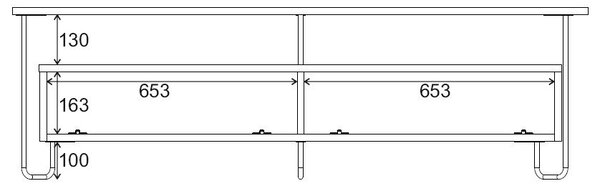 Szafka pod TV w dekorze dębu 150x45 cm Dilly – Marckeric