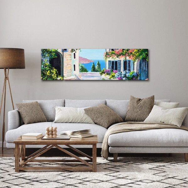 Obraz - Grecka aleja, obraz olejny (170x50 cm)