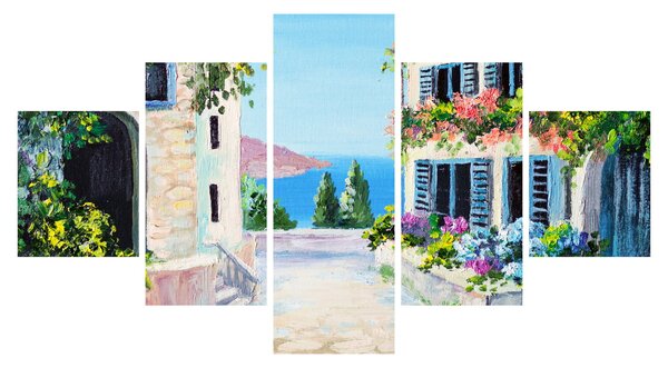 Obraz - Grecka aleja, obraz olejny (125x70 cm)