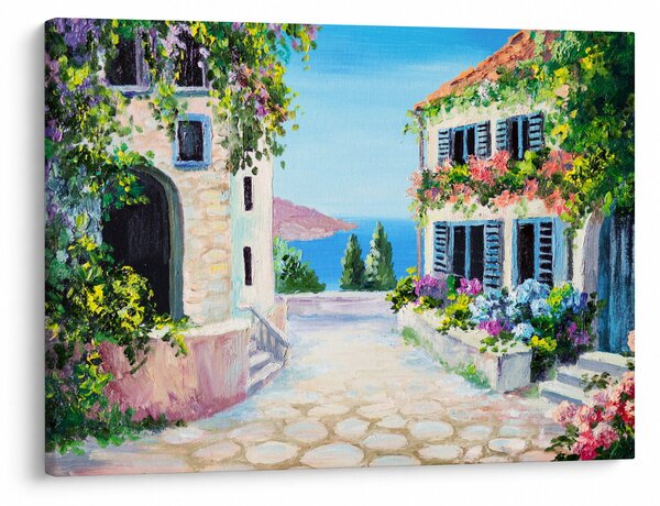 Obraz - Grecka aleja, obraz olejny (70x50 cm)