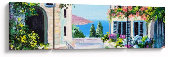 Obraz - Grecka aleja, obraz olejny (170x50 cm)