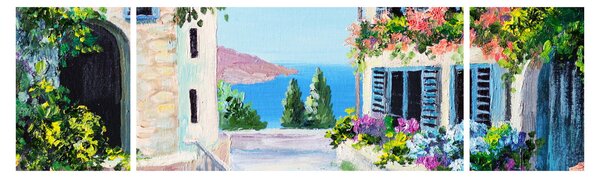 Obraz - Grecka aleja, obraz olejny (170x50 cm)