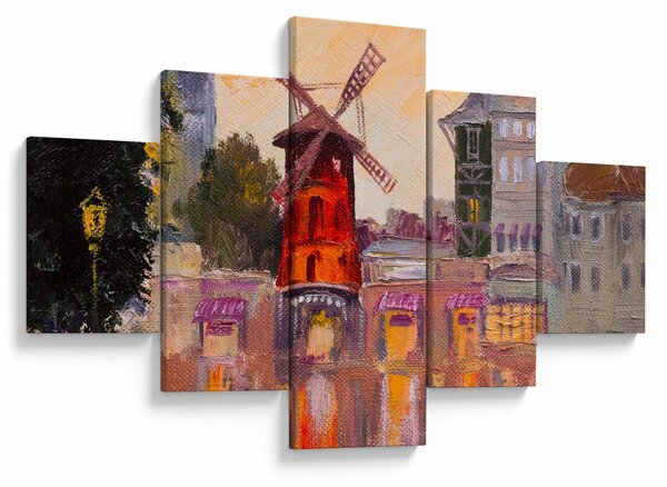 Obraz - Moulin Rouge, Paryż, Francja (125x70 cm)
