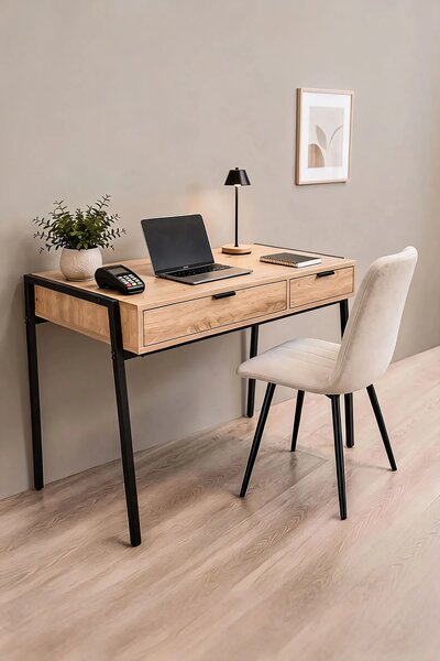 Nowoczesne biurko z szufladami dąb artisan M0-M11