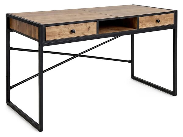 Nowoczesne loftowe biurko w kolorze dąb craft G4-H05