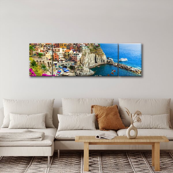 Obraz - Włoska wioska Manarola (170x50 cm)