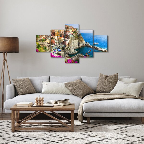 Obraz - Włoska wioska Manarola (125x70 cm)