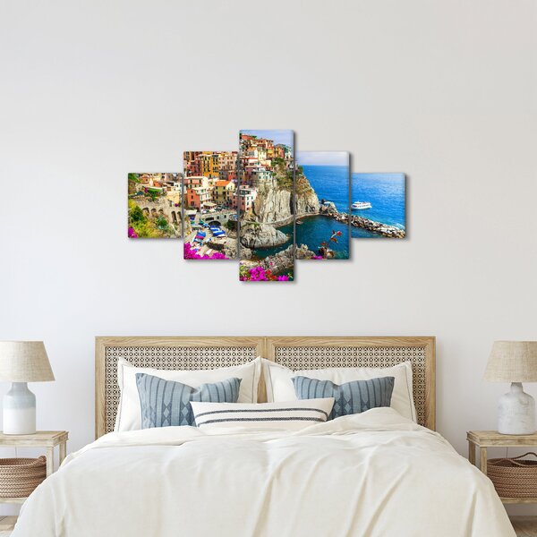 Obraz - Włoska wioska Manarola (125x70 cm)