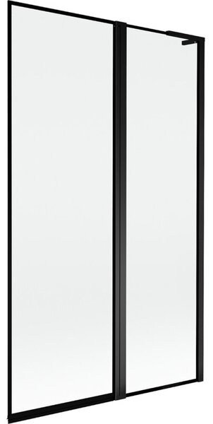 Mexen Mist L parawan nawannowy 2-skrzydłowy prawy 110 x 150 cm, czarna ramka, czarny - 8A9L-110-011-70-70-P