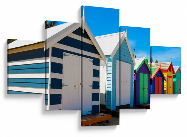 Obraz - Brighton Beach, Melbourne, Australia (125x70 cm)