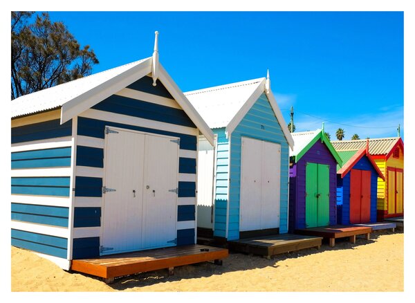 Obraz - Brighton Beach, Melbourne, Australia (70x50 cm)
