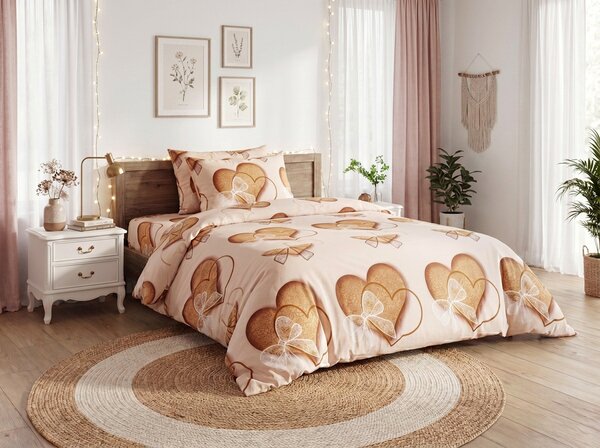 Pościel z mikrofibry HEART NEST wzorzysta Rozmiar pościeli: 70 x 80 cm | 140 x 200 cm