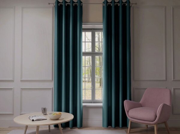 2x Turkusowa zasłona OXFORD 140x250 cm