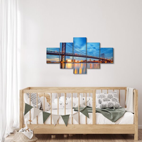 Obraz - Most Benjamina Franklina, Filadelfia (125x70 cm)