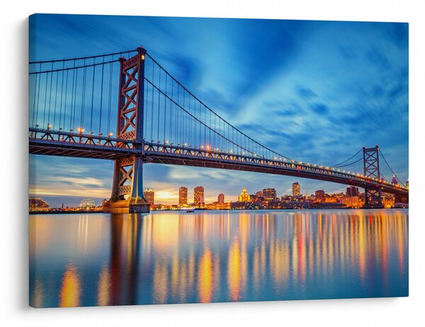 Obraz - Most Benjamina Franklina, Filadelfia (70x50 cm)