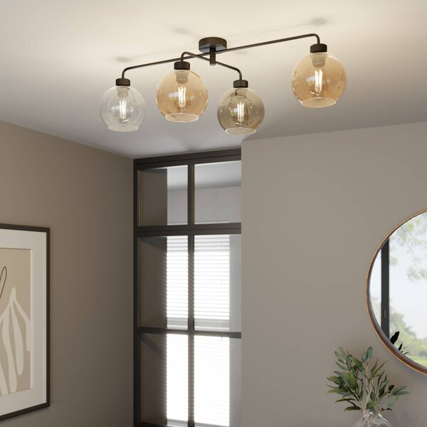 Lampa sufitowa Cubus TK Lighting, możliwość ściemniania, przezroczysty / transparentny, salon / jadalnia, szkło, nowoczesny
