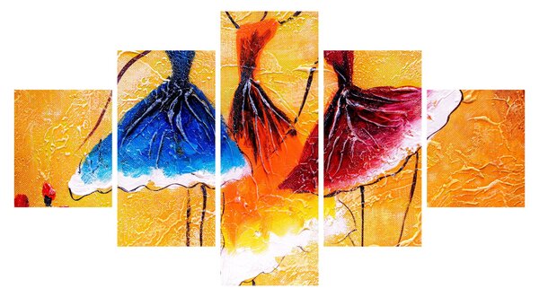 Obraz - Obraz olejny, baletki (125x70 cm)