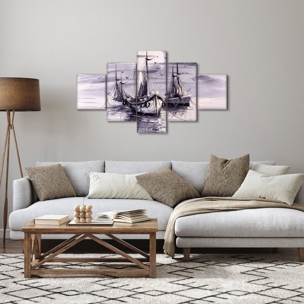 Obraz - Port, obraz olejny (125x70 cm)