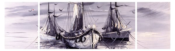 Obraz - Port, obraz olejny (170x50 cm)