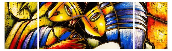 Obraz - Obraz olejny, kochankowie (170x50 cm)