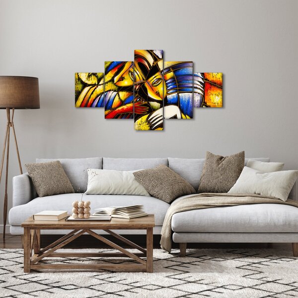 Obraz - Obraz olejny, kochankowie (125x70 cm)