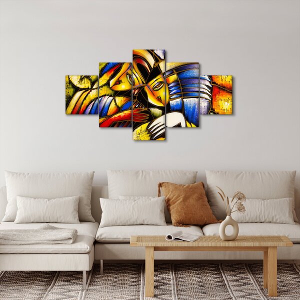 Obraz - Obraz olejny, kochankowie (125x70 cm)