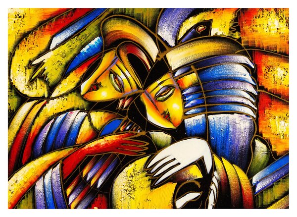 Obraz - Obraz olejny, kochankowie (70x50 cm)